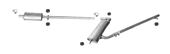 Auspuff für TRABANT 1.1 05.1990-12.1991 41PS Auspuffanlage