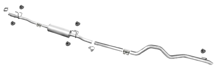 Auspuff für VW CRAFTER 2.5 TDI 2E 2F 30-35-50 LWB-3665mm ab 2006 Auspuffanlage