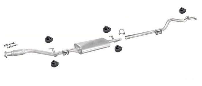 Auspuff MERCEDES SPRINTER 210 212 310 312 D LWB ohne KAT Auspuffanlage