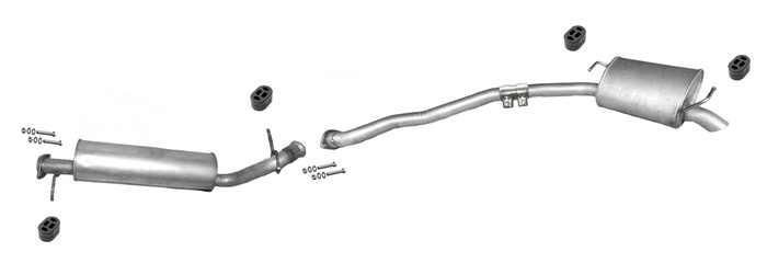 Auspuff für LAND ROVER RANGE ROVER II 2.5 D 4x4 136PS 1994-1996 Auspuffanlage