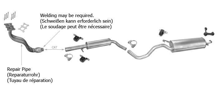 Auspuff SEAT LEON (1M1) 1.6 8V +Rohr Auspuffanlage