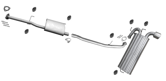 Auspuff für OPEL ANTARA 2.4 auch 4x4 Auspuffanlage