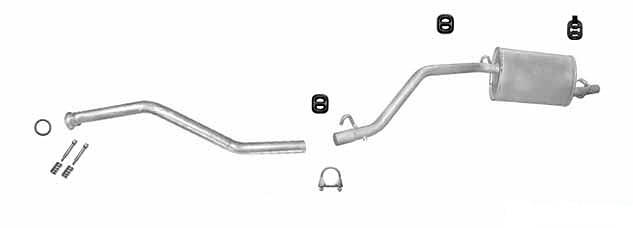 Auspuff FIAT PANDA I (141) 1000 1.0 45PS 1992-2003 Auspuffanlage