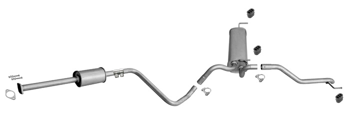 Auspuff für OPEL ASTRA J 1.4 87/101PS Kombi Auspuffanlage