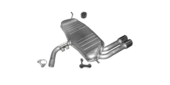 Endschalldämpfer für AUDI A3 (8PA) 1.4 2.0 Sportback Auspuff Endtopf