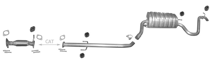 Auspuff für KIA CEE'D 1.6 CRDi Schrägheck 2006-2009 +Rohr Vorne Auspuffanlage