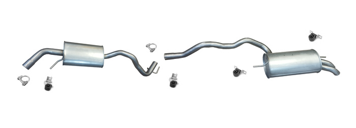 EDELSTAHL Auspuff für VW T4 2.4 D 2.5 TD Syncro (4x4) SWB ab 1996 Auspuffanlage