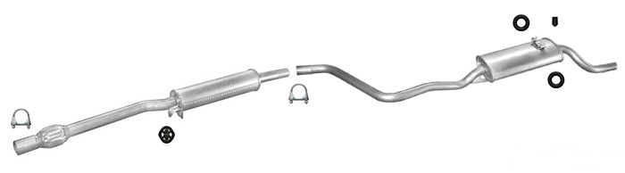 Auspuff VW POLO (86C 2F) 1.0 1.3 1.4 D Auspuffanlage