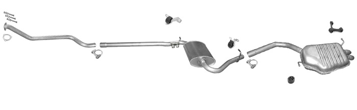 Auspuff AUDI A4 (B6) 1.9 TDI 130PS Stufenheck / Avant +Rohr Auspuffanlage