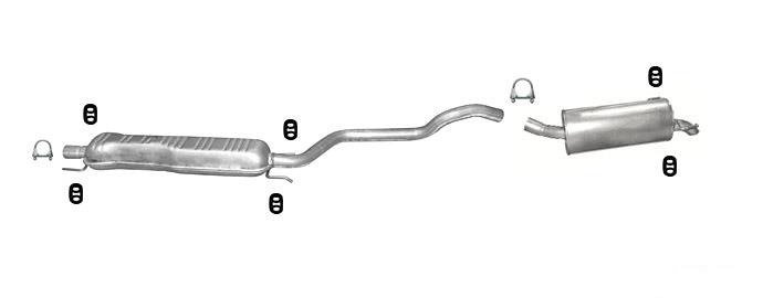 Auspuff OPEL ZAFIRA B 1.9 CDTi für ohne DPF Auspuffanlage