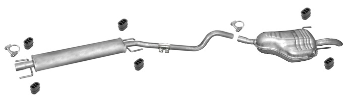 Auspuff OPEL ASTRA H 1.6 105PS Stufenheck Auspuffanlage