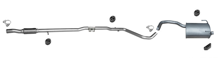 Auspuff FIAT PANDA II (169) 1.3 D Multijet MJTD Auspuffanlage