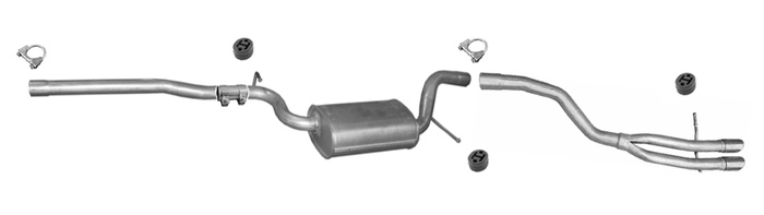 Auspuff für VW PASSAT B7 2.0 TDi mit Chrom Endrohr Auspuffanlage