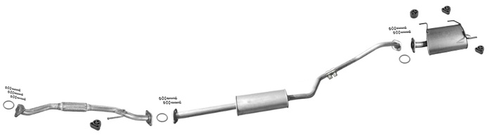 Auspuff für NISSAN ALMERA II SCHRÄGHECK 2.2 dCi + Rohr Auspuffanlage