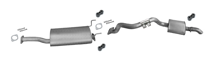 Auspuff für SSANGYONG REXTON 2.7 Xdi ab 2004 - 163PS Auspuffanlage