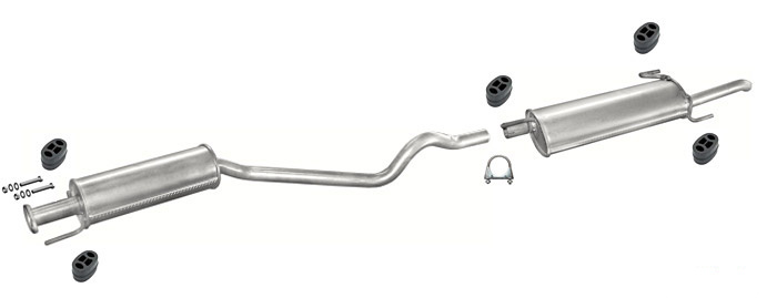 Auspuff OPEL ASTRA F 1.4 1.6 8V 16V Stufenheck 1996-1998 Auspuffanlage