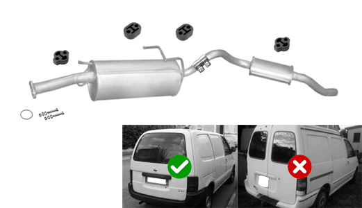 Endschalldämpfer für NISSAN VANETTE E / SERENA 2.0 D 2.3 D 1992-2003 Auspuff