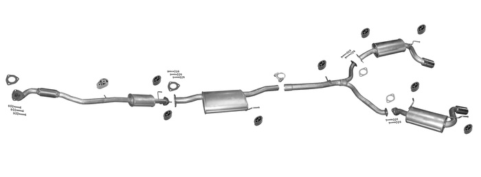 Auspuff für CHEVROLET CAPTIVA 2.2 D 2WD Auspuffanlage
