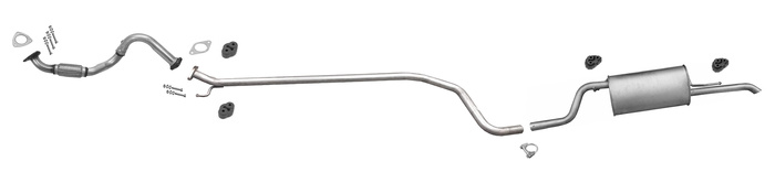 Auspuff für CHEVROLET AVEO T300 1.2 ab 2011 Stufenheck +Rohr Auspuffanlage