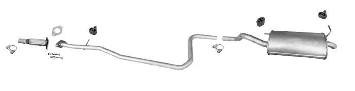 Auspuff für FORD KA I / FORD STREET KA I 1.6 +Rohr Vorne Auspuffanlage