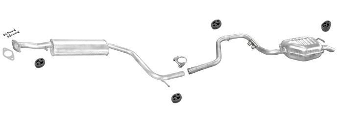 Auspuff FORD MONDEO MK2 1.6 1.8 Schrägheck Stufenheck Auspuffanlage