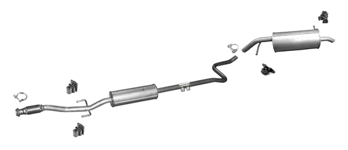 Auspuff für PEUGEOT 2008 1.6 VTi Auspuffanlage