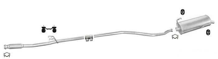 Auspuff PEUGEOT 206 1.4 HDI Schrägheck Auspuffanlage