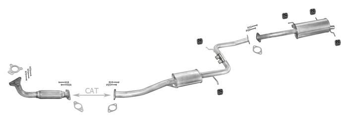 Auspuff MAZDA 323 IV 323F 1.8 16V 103PS Schrägheck 1989-1994 Auspuffanlage