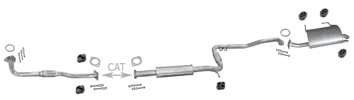 Auspuff NISSAN PRIMERA (WP11) 2.0 Kombi 1998-1999 +Rohr Auspuffanlage