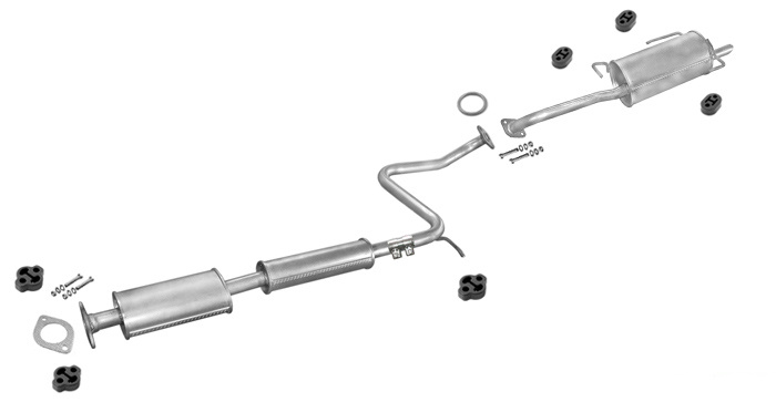 Auspuff NISSAN SUNNY (N14) 2.0 D Stufenheck ohne KAT Auspuffanlage