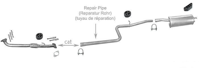 Auspuff FIAT DOBLO 1.9 JTD 2000-2005 +Rohr Vorne Auspuffanlage