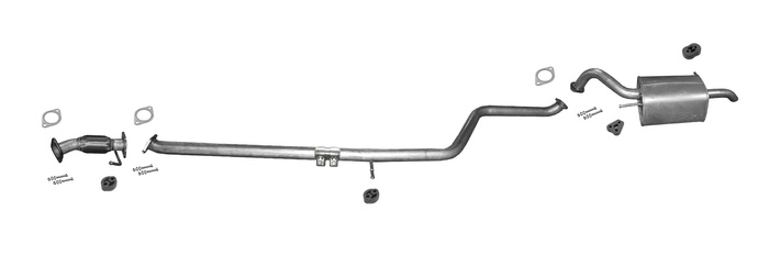 Auspuff für KIA CARENS IV 1.7 CRDi 116PS 136PS 141PS 2013-2016 Auspuffanlage