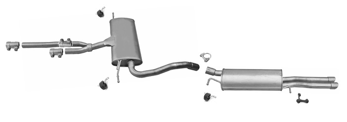 Auspuff für AUDI A4 (B5) 2.4 2.8 30V V6 Stufenheck / Kombi Auspuffanlage