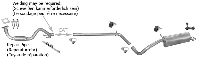 Auspuff SKODA FABIA 1.4 TDi 2004-2010 +Rohr Auspuffanlage