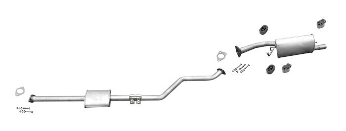 Auspuff für MITSUBISHI LANCER VII 2.0 Stufenheck Auspuffanlage