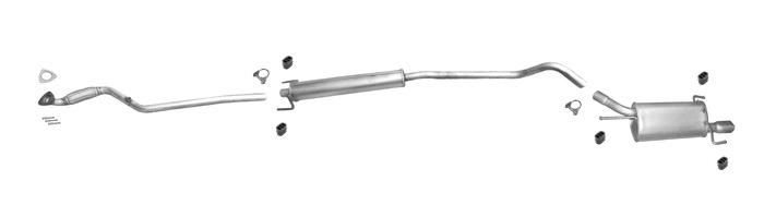 Auspuff für OPEL CORSA C 1.4 16V gerades Endrohr 09.2000-09.2003 Auspuffanlage
