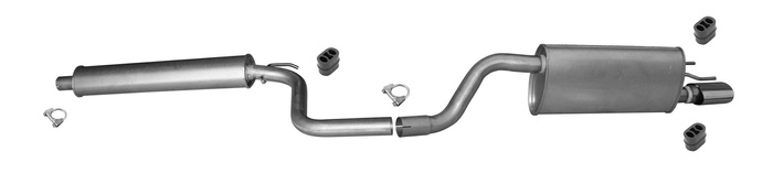 Auspuff für OPEL MERIVA B 1.4 T mit Chrom Endrohr Auspuffanlage