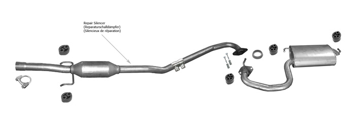 Auspuff für TOYOTA AVENSIS (T25) 2.0 VVT-i 16V 147PS Auspuffanlage