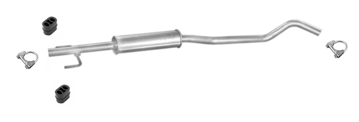 Mittelschalldämpfer für OPEL CORSA C 1.7 CDTI für mit DPF 2003-2006 Auspuff