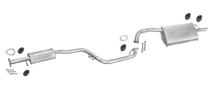 Auspuff DAEWOO LEGANZA 2.0 2.2 1997-2002 Auspuffanlage