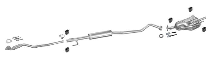 Auspuff OPEL ASTRA G 1.4 16V CC Schrägheck 09.2000-2004 +Rohr Auspuffanlage