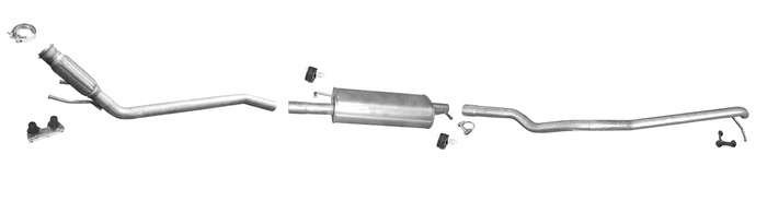 Auspuff für VW T5 TRANSPORTER V 1.9 TDI VAN SWB-Kurz +Rohr Vorne Auspuffanlage