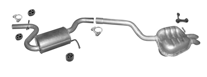 Auspuff für SKODA OCTAVIA II 1.4 TSi Auspuffanlage