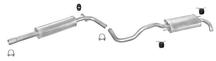 Auspuff SEAT IBIZA II (6K) 1.0 1.4 1.9 D 1996-1999 Auspuffanlage