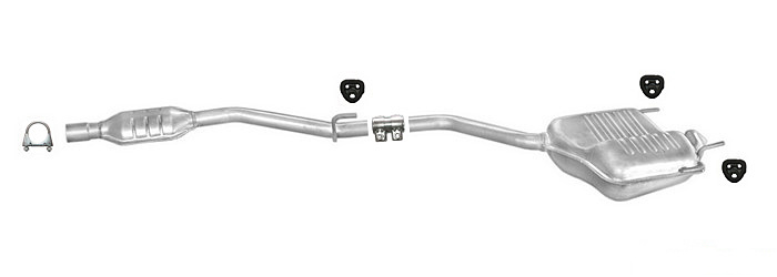 Auspuff MERCEDES (W202, S202) C180 Stufenheck Kombi 1997-2001 Auspuffanlage