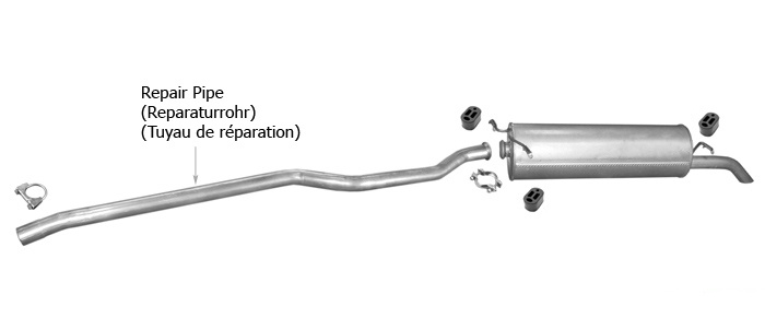 Auspuff CITROEN XANTIA 1.9 TD Kombi 09.1995-2001 Auspuffanlage