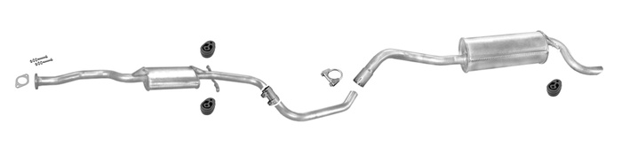 Auspuff FORD ESCORT 1.4 Stufenheck Kombi 1994-2001 Auspuffanlage