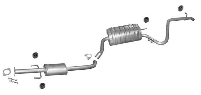 Auspuff für HYUNDAI i30 I 1.4 1.6 Kombi EURO 5 Schellenverbindung 2009-2012