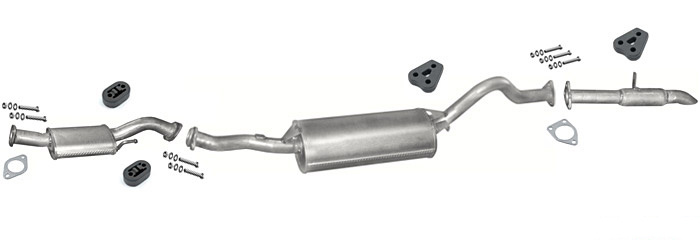 Auspuff für MITSUBISHI PAJERO CLASSIC 2.5 TD 115 PS Auspuffanlage