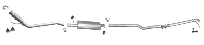 Auspuff für VW T5 TRANSPORTER V 1.9 TDI VAN LWB-Lang +Rohr Vorne Auspuffanlage